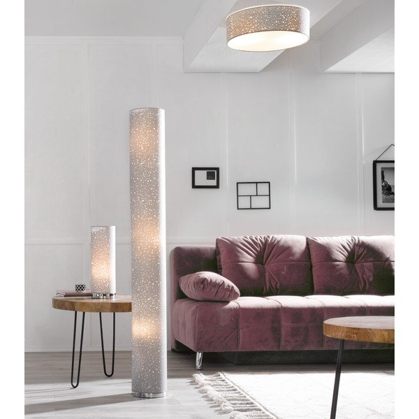 Сива настолна лампа с текстилен абажур (височина 35 cm) Thor – Fischer & Honsel-image-3