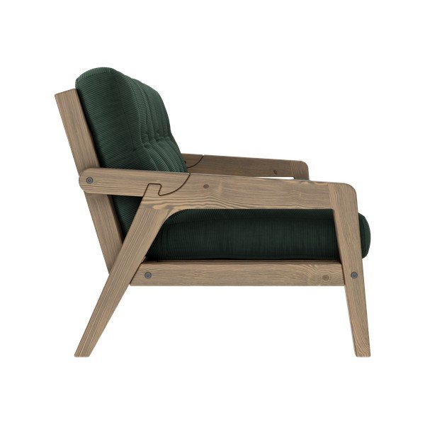 Зелен велурен разтегателен диван 204 cm Grab - Karup Design-image-4