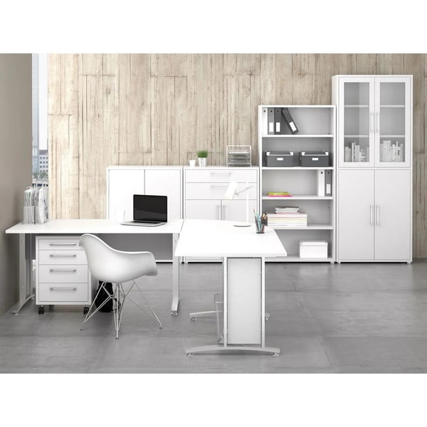 Бяла модулна библиотека 89x189 cm Prima – Tvilum-image-1