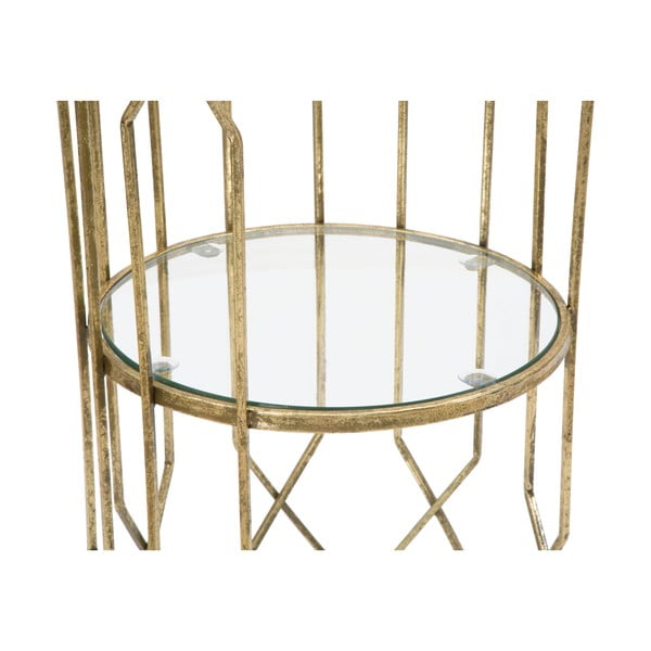 Кръгла масичка за кафе със стъклен плот ø 35 cm Tunisi - Mauro Ferretti-image-2