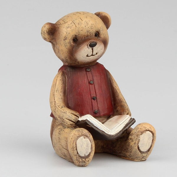 Dekorativní soška medvídka s knížkou Dakls