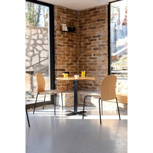 Кафяви трапезни столове в комплект за подреждане 2 бр. от декор от орех Book – Gazzda-image-4