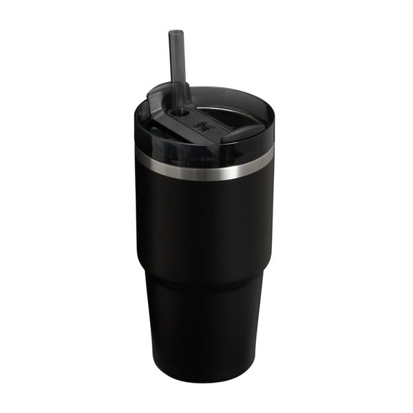 Черен термос със сламка от неръждаема стомана 600 ml Quencher H2.0 FlowState Tumbler Black – Stanley-image-1