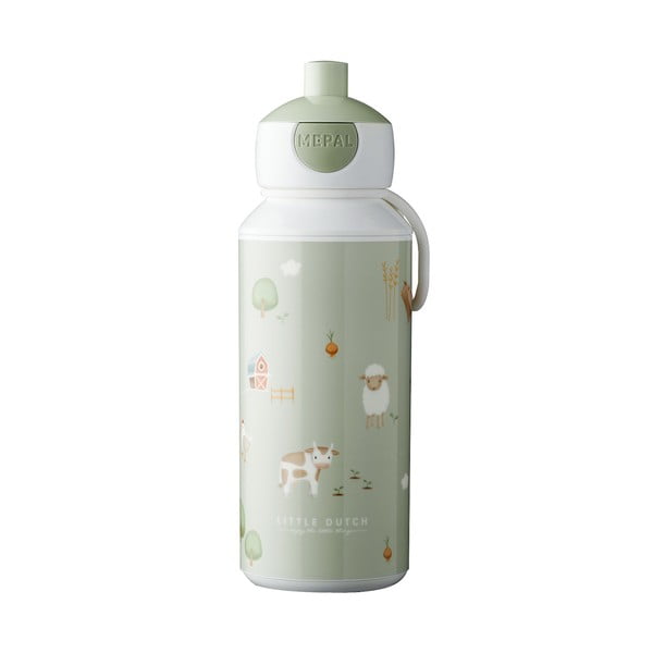 Светлозелена детска бутилка 400 ml Little farm – Mepal