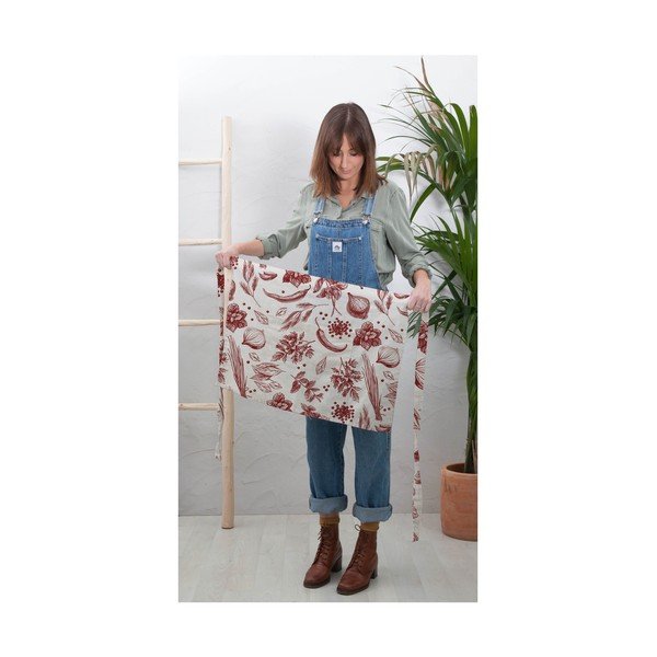 Флорална престилка с ленен плат Delantal Red Peppers - Really Nice Things-image-1