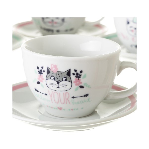 Комплект от 4 порцеланови чаши Unimasa Boho, 160 ml - Casa Selección-image-2