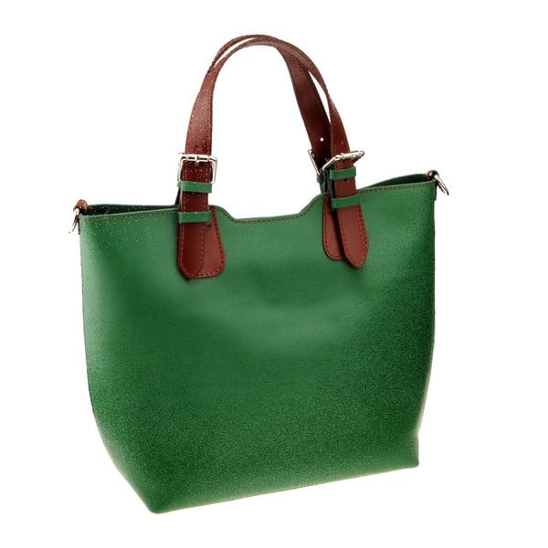 Zelená kožená kabelka Florence Cembro
