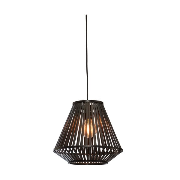 Черна висяща лампа с бамбуков абажур ø 30 cm Merapi - Good&Mojo