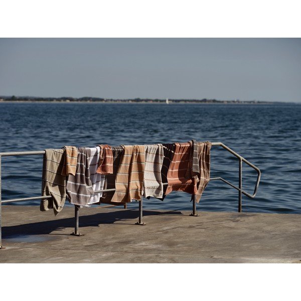 Кафява/бежова памучна кърпа 50x100 cm Sauna – Zone-image-2