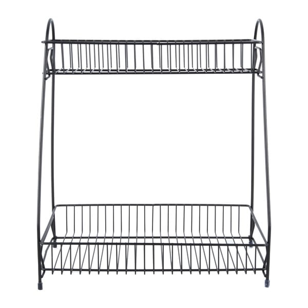 Черна метална кухненска етажерка с 2 рафта Tidy - PT LIVING-image-2