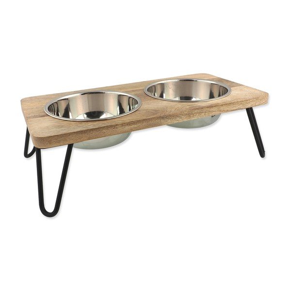 Дървен  комплект купички с основа за куче Dog Fantasy – Plaček Pet Products