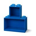 Комплект от 2 детски сини рафта за стена Brick - LEGO®