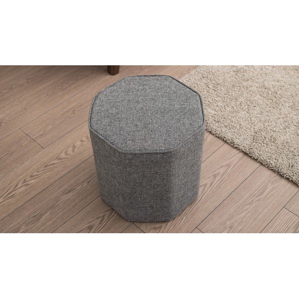 Сива табуретка Hexa – Balcab Home-image-1