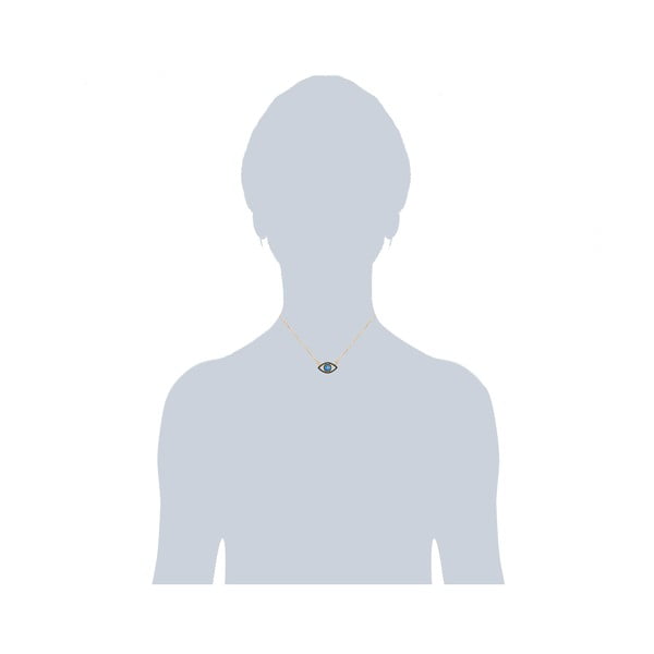 Dámský náhrdelník zlaté barvy s motivem oka Tassioni-image-2