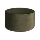 Нисък пуф в маслинен цвят WOOOD Sara Low