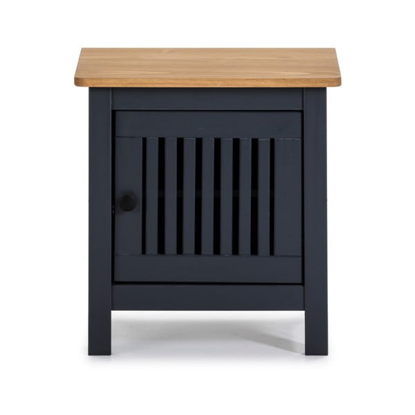 Сиво дървено нощно шкафче Bruna - Marckeric-image-2