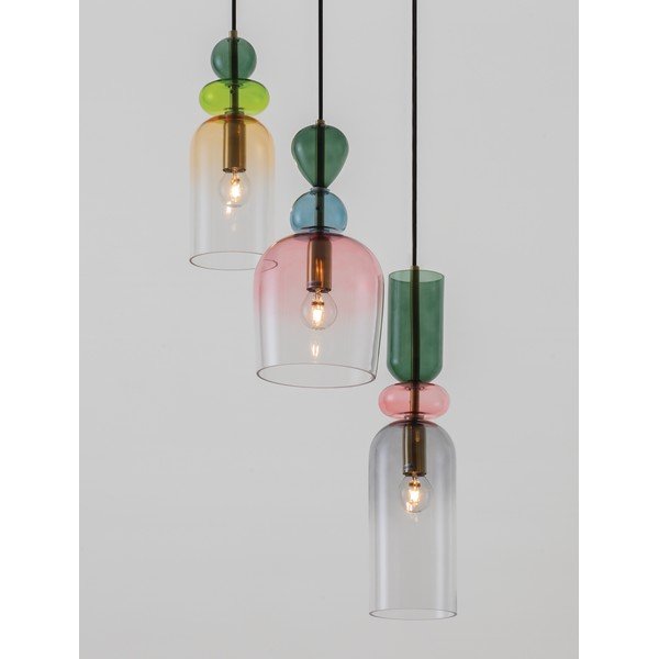 Стъклено висящо осветително тяло  в златист цвят ø 42 cm Murano – Nova Luce-image-1