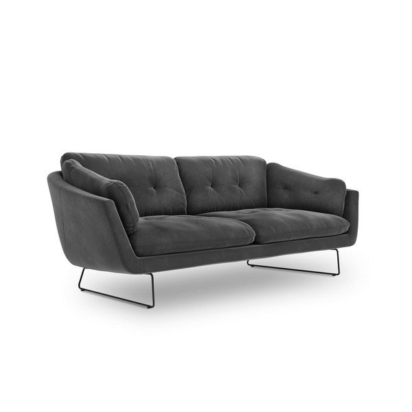 Тъмно сив диван с кадифена покривка Gravity - Windsor & Co Sofas-image-2