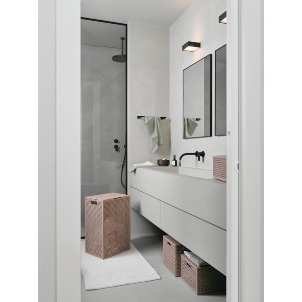 Сиво-розова кутия за съхранение с капак от рециклирана пластмаса 30x38x21 cm Kaya – Curver-image-1