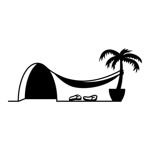 Стикер за стена Дупка за мишка Хамак и палма - Ambiance-image-1