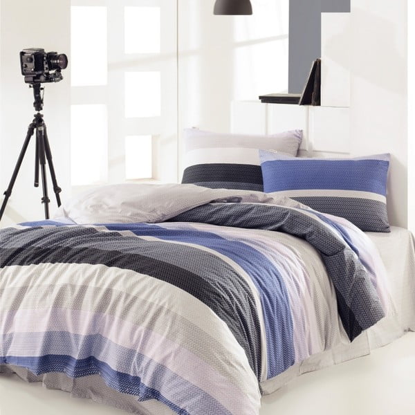 Памучно спално бельо за единично легло с чаршаф Bryson, 160 x 220 cm - Unknown
