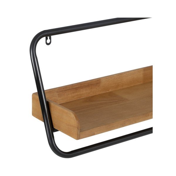 Стенен рафт от масивно каучуково дърво в естествен цвят 120 cm – Ixia-image-2