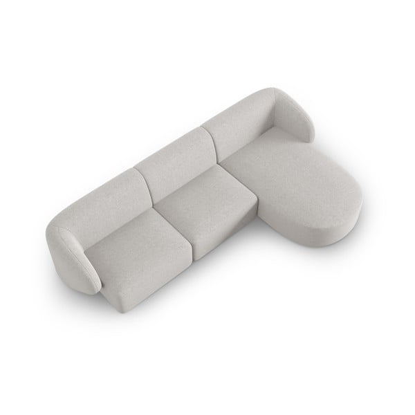 Светлосив шенилов ъглов диван (десен ъгъл) Paolo – Milo Casa-image-2