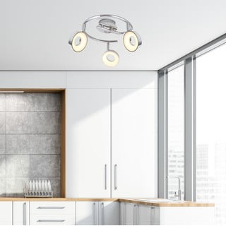 LED осветително тялоо за таван в лъскаво сребристо 40x40 cm Isla – Candellux Lighting