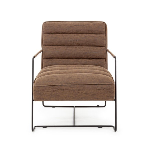 Кафяво кресло от изкуствена кожа Brianna – Bizzotto-image-2