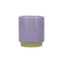 Зелена/лилава глинена чаша 130 ml Duo – ONA