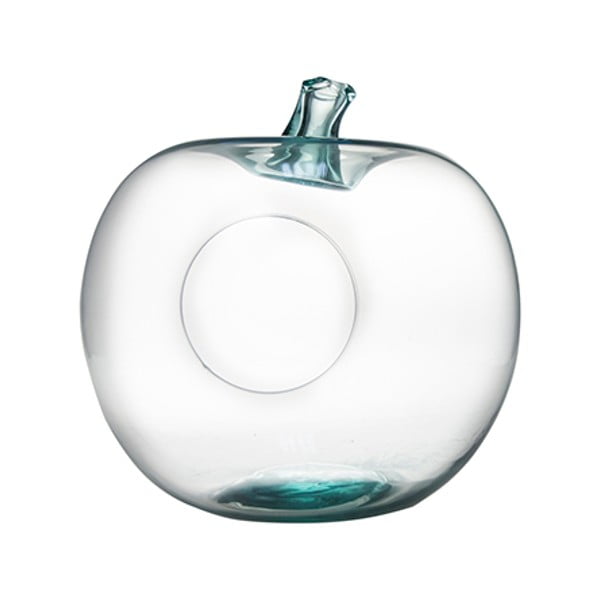 Аерариум във формата на ябълка, изработен от рециклирано стъкло, височина 26 см - Ego Dekor