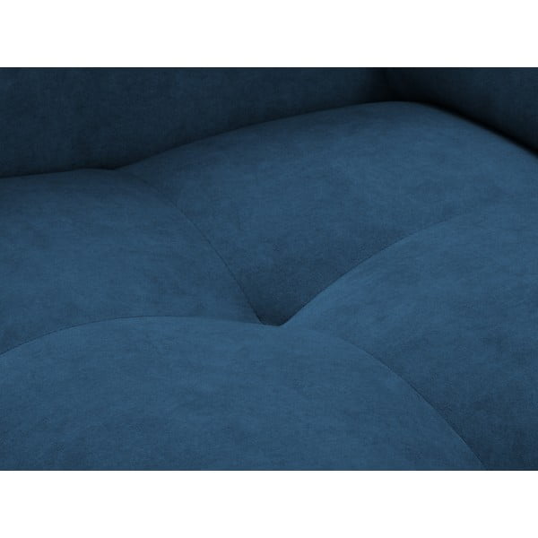 Син разтегателен диван с кадифена повърхност Nico - Milo Casa-image-1