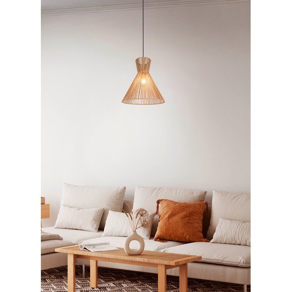 Метално висящо осветително тяло в естествен цвят с абажур от хартиен шнур ø 35 cm Rosalie – Reality-image-1