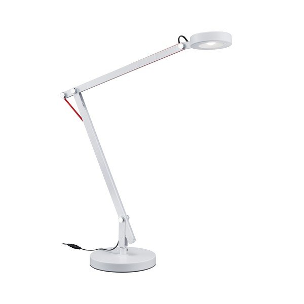 Бяла LED настолна лампа с огъваща се структура (височина 90 cm) Amsterdam – Trio