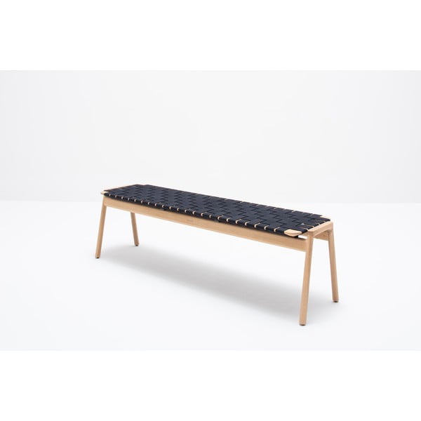 Пейка в черен/естествен цвят Klupa - Gazzda-image-4