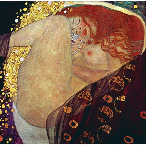 Gustav Klimt - obraz Danae, 80x80 cm