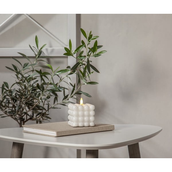 Бяла восъчна LED свещ Точка, височина 9,5 см Flamme - Star Trading-image-2