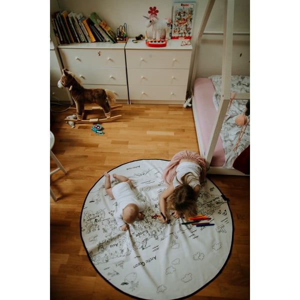 Детски килим за оцветяване Къмпинг, ø 130 cm - Butter Kings-image-4