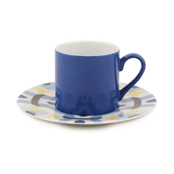 Комплект от 4 чаши и чинийки Geometric, 90 ml - Kütahya Porselen-image-4