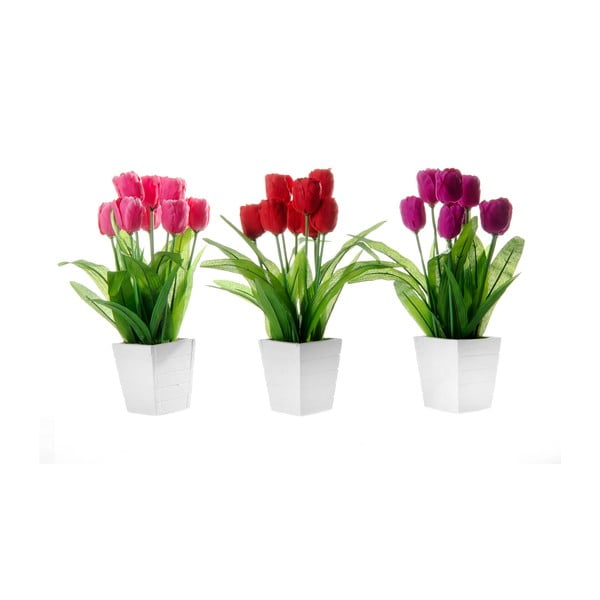 Комплект от 3 декорации във формата на цвете лале - Casa Selección
