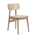 Трапезен стол в бежов и естествен цвят Livo – Unique Furniture