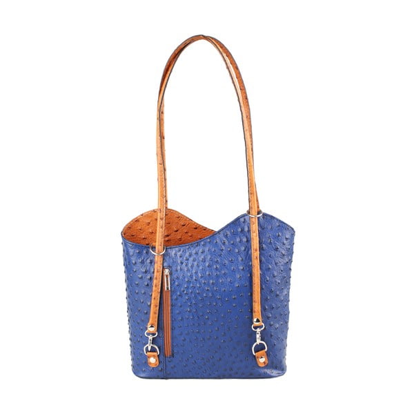 Синьо-кафява кожена чанта Parona - Chicca Borse