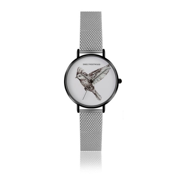 Dámské hodinky s páskem z nerezové oceli ve stříbrné barvě  Emily Westwood Bird