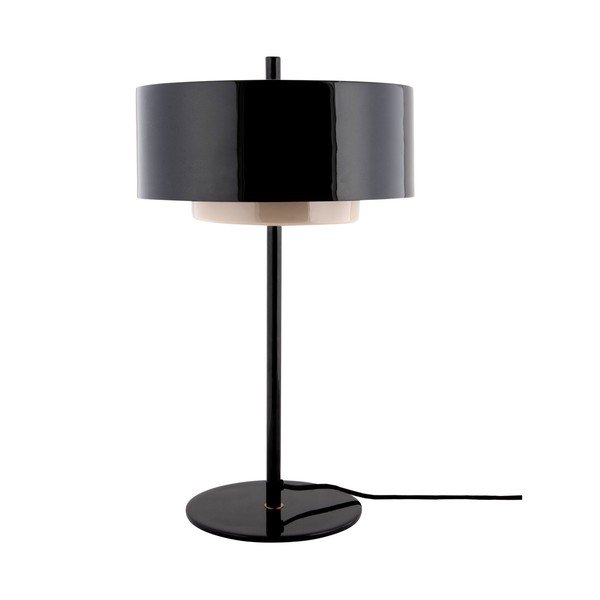 Черна метална настолна лампа (височина 50 cm) Grato Anillo – Leitmotiv