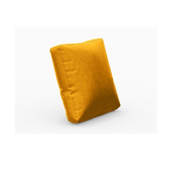 Жълта кадифена възглавница за модулен диван Rome Velvet - Cosmopolitan Design-image-1
