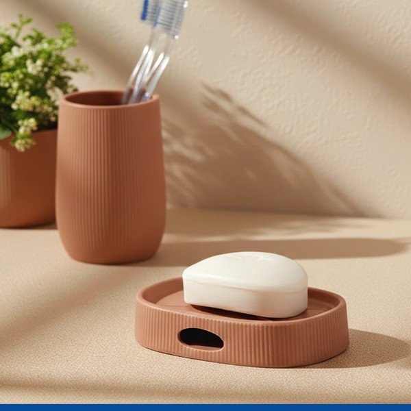 Кафява керамична сапунерка Fablo – Wenko-image-1