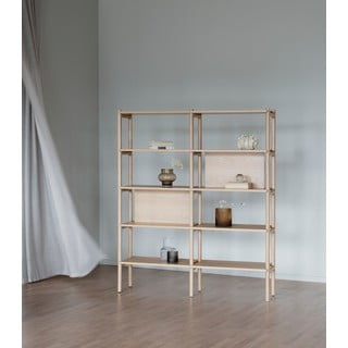Етажерка за книги в дъб 140x166 cm Holton - Rowico