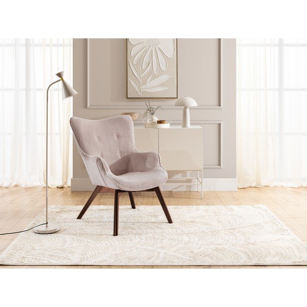 Светлорозово кресло от рипсено кадифе Niko – Ropez-image-4