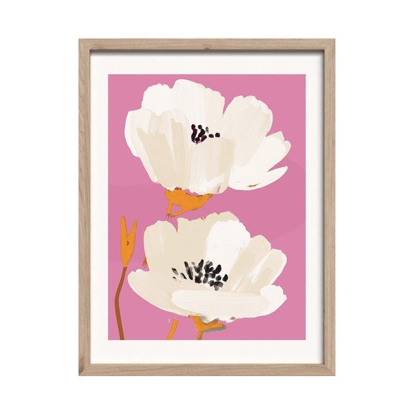 Печатна картина с включена рамка 30x40 cm Peony Bloom – Styler