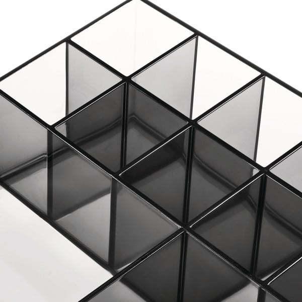 Матов черен органайзер за козметика за баня от рециклирана пластмаса Cosmetic Station - iDesign-image-4